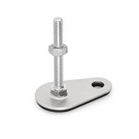 GN 43 Stainless Steel Levelling Feet Material 1.4301 (A2) with Fixing Lug Drop Shape